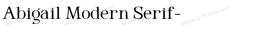 Abigail Modern Serif字体转换